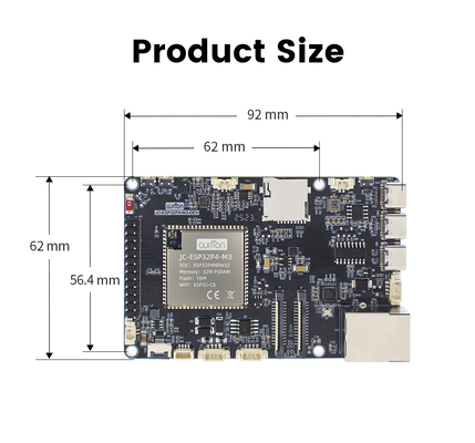 JC-ESP32P4-M3-DEV Rendimiento óptimo de la pantalla Módulo de visualización ESP32 de la serie M con voltaje de funcionamiento de 5V e interfaz CSI/DSI/USB2.0