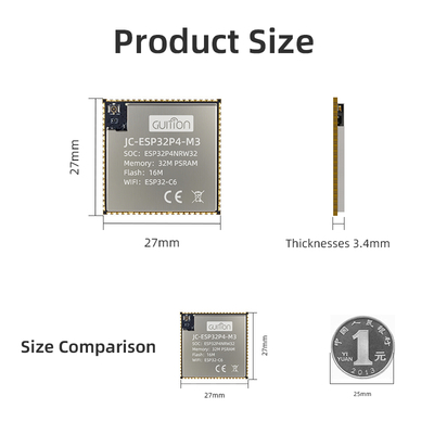 Un buen precio. JC-ESP32P4-M3-C6 Silver Gray ESP32 Display Unit 3.3V Operating Voltage for Business Solutions en línea